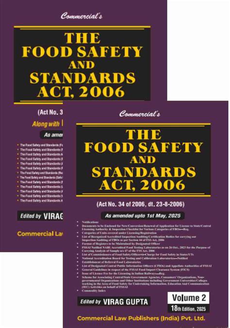 The Food Safety and Standards Act, 2006 along with Rules and Regulatio