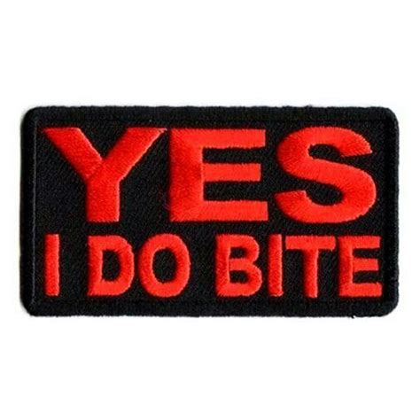 Yes I Do Bite Naughty Patch - 3 x 1.6 inches – Motohog