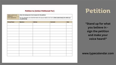 Free Printable Petition Templates [Word, PDF, Google Docs] +Forms