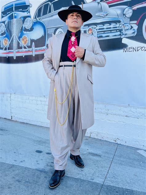 Tan/Tan Pinstripe Pachuco Suit | El Pachuco Zoot Suits