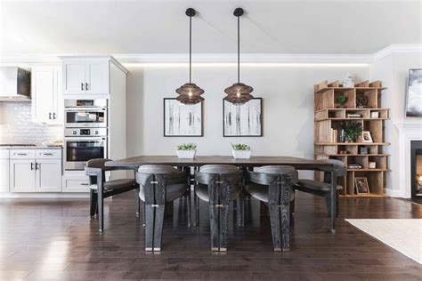 Dark Hardwood Floor Dining Room