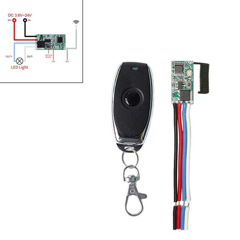 Buy RF 433MHz Mini Relay Wireless 12V Remote Control Switch Receiver ...