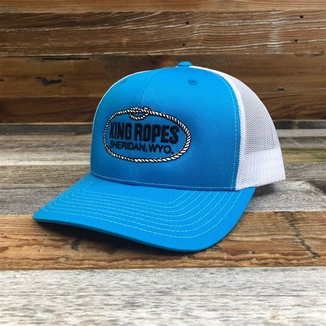 King Ropes Original Trucker Hat - Cyan/White