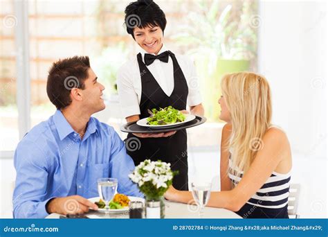 Waitress Serving Customers Stock Images - Image: 28702784