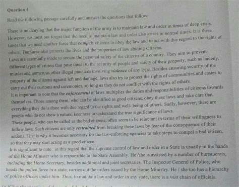 . Answer the following questions briely in your own words. (i) What ...