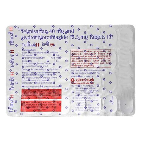 Telma H Tablet | Uses, Side Effects, Price | Apollo Pharmacy