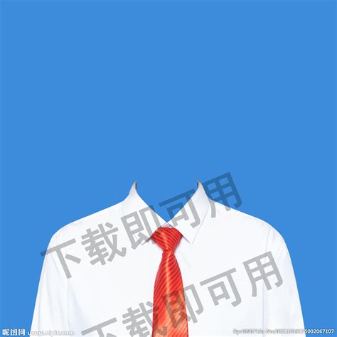 红领带白衬衫证件照模板设计图__其他_广告设计_设计图库_昵图网nipic.com