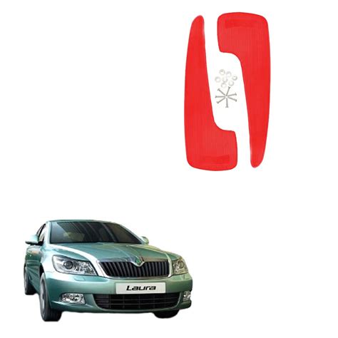 Shoolin Set of 2 Mud Guard/Mud Flap for car Skoda Laura (Red) : Amazon ...
