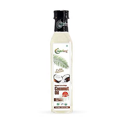 Nutriorg Cold Pressed Extra Virgin Coconut Oil 500 ml | with Rich Trop ...