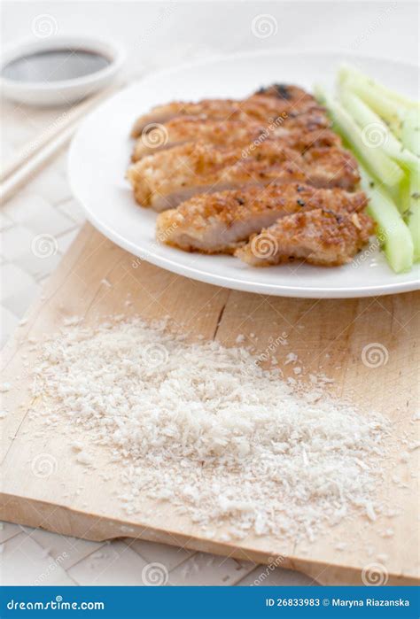 Japanese Panko Breadcrumbs for Fried Pork Stock Image - Image of sauce ...