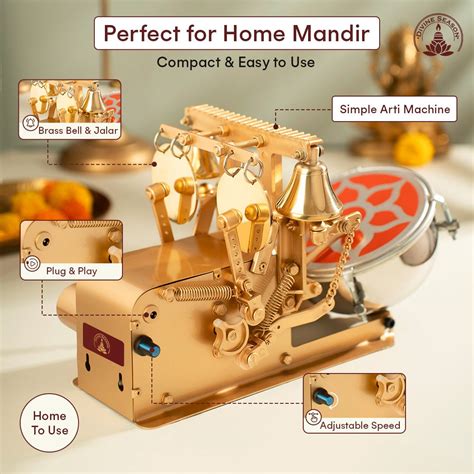 Automatic Aarti Machine with 2 Bells, 2 Jalar & Drum – Simple Variant ...