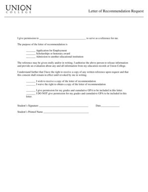Letter of Recommendation Request Form - Fill Out, Sign & Share Online ...