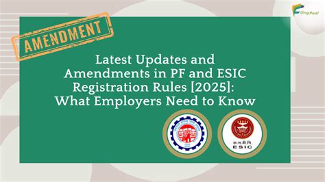 Latest Updates and Amendments in PF and ESIC Registration Rules [2025 ...