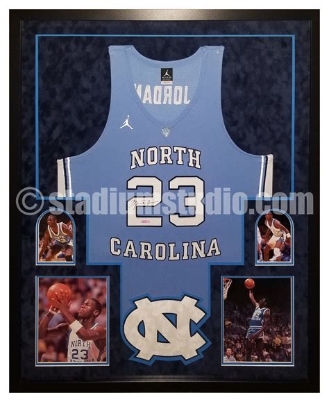 Michael Jordan Autographed Framed North Carolina Jersey - The Stadium ...