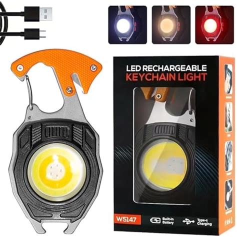 Bennort Keychain LED Flashlight,Rechargeable Flashlights Torch 7 Light ...