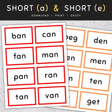CVC Words Flash Cards: Short Vowels (A E I O U), CVC Words List, [SET 1] | Made By Teachers