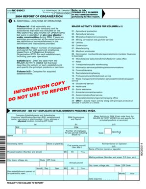 Fillable Online bhs econ census ADDITIONAL LOCATIONS OF OPERATIONS ...