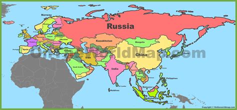 Eurasia Map | Countries of Eurasia | Maps of Eurasia
