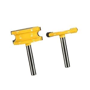 WHIZZO 2pc 1/4" Shank 1/4" Diameter Flute and Bead Wood Router Bit Set ...