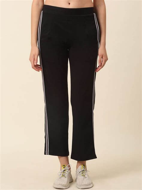 plusS Women Side Striped Cotton Track Pant – pluss.in