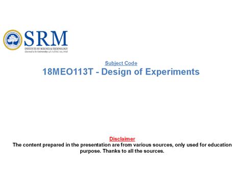 Unit - 1 - Detail info of every topic - Subject Code 18MEO113T - Design ...