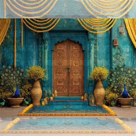 Mukut Mahal - Printed Backdrop - Fabric - 5 by 7 feet – Madras Prop Store