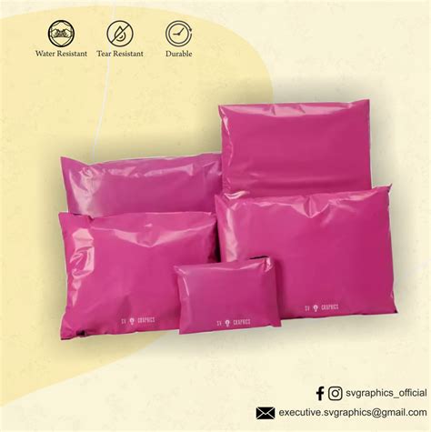 Customised Pink Courier Poly Bags with POD | PolyMailer Bags – SV Graphics