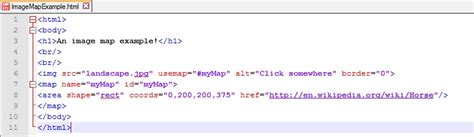 IMG Map in HTML 的图像结果