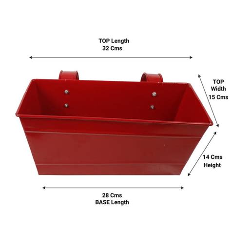 Rectangular Railing Planter (Red, Yellow, Blue And Magenta )12 Inch ...