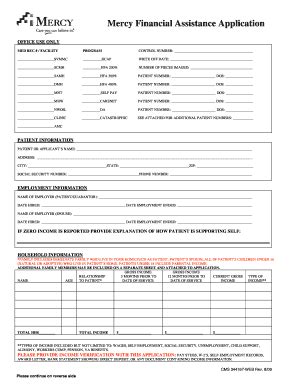 Mercy Financial Assistance Application - Fill and Sign Printable ...