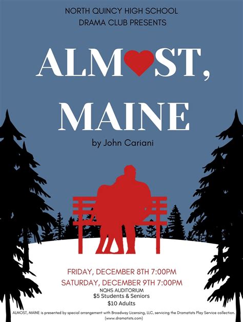 Almost, Maine at North Quincy High - Performances December 8, 2023 to ...