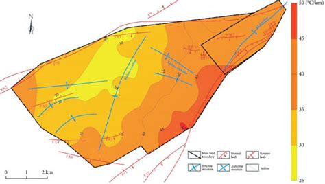 Contour map of geothermal gradient. | Download Scientific Diagram
