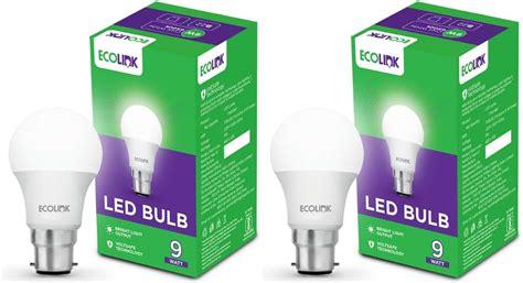 Buy EcoLink 9-Watt Base B22 LED Bulb (Cool White,Pack of 4) Online at ...