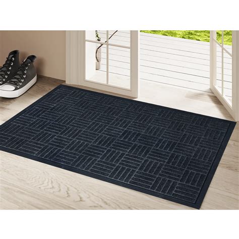 Fokizoka Front Door Mats Outdoor Indoor Welcome Mats Heavy Duty (Black ...