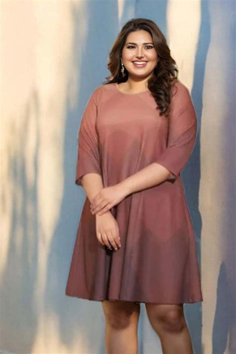 Beige Prism Printed Plus Size Midi Dress Online in India | Amydus