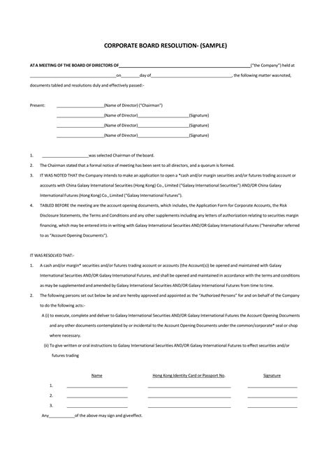 Consent Resolution Template 的图像结果