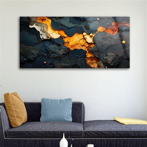 Gold Marble Texture: Tempered Glass Abstract Art – thedecorark