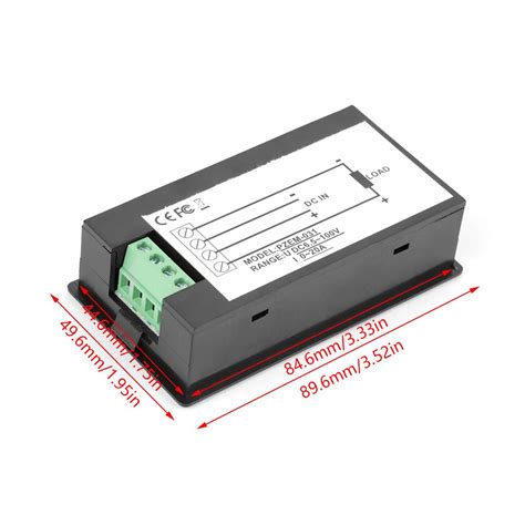 Digital Voltmeter, PEACEFAIR PZEM-031 LCD Display DC 6.5-100V Digital ...