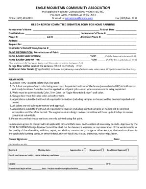 Fillable Online DESIGN REVIEW COMMITTEE SUBMITTAL FORM FOR HOME Fax ...