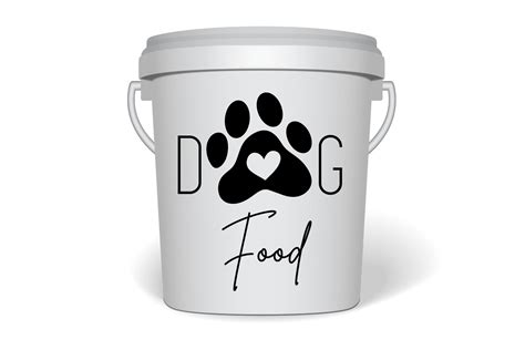 Dog Food Container Label, Paw Print, Made to Order, Sticker, Cute Dog ...