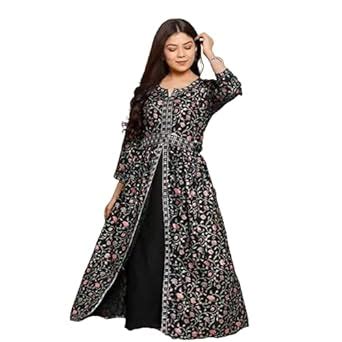 Fab Kurties Women's Viscose Rayon Regular Fit Printed Gown and Dupatta ...