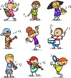 KD student with musical instrument Sticker Poster|Kids learnig poster ...