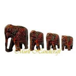 Wooden Elephant Statue - Wooden Up Trunk Carving Elephant Statue ...