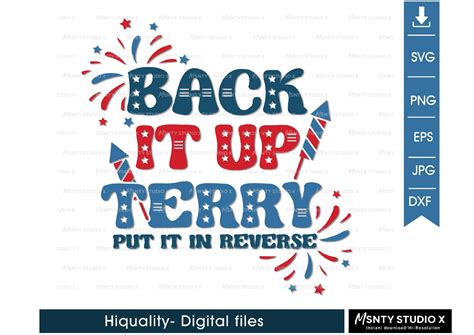Back It Up Terry SVG, Gráfico por SVG by MsntystudioX · Creative Fabrica