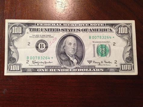 1963 $100 DOLLAR BILL **STAR** NOTE OLD PAPER MONEY U.S. CURRENCY CRISP ...