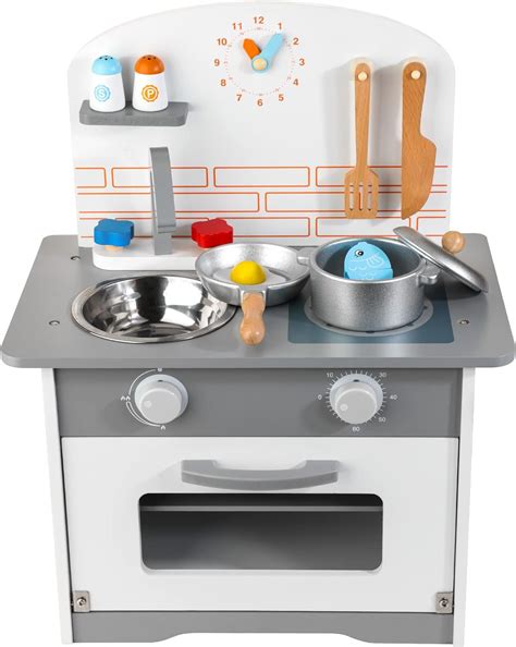 Buy HELLOWOOD Wooden Toy Kitchen Set for Kids, Realistic Kitchen ...