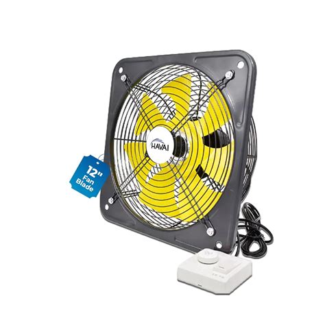 HAVAI 12-Inch BLDC Commercial Exhaust Fan | 7-Blade | 10–120W | 3600 m³ ...
