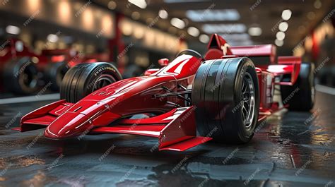 Premium Photo | Red racing car for racing competition An elegant and aerodynamic sports car