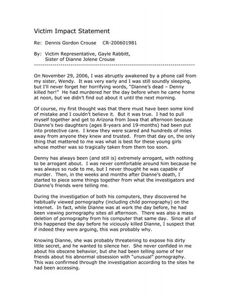 Victim Impact Statement - The Messenger