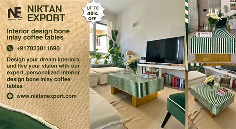 Rectangle Bone Inlay Coffee Tables – Handmade Luxury | Niktan Export